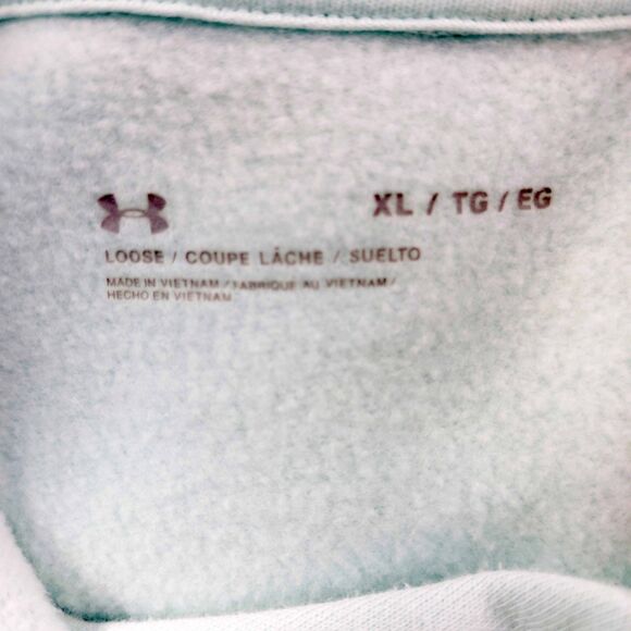 Under Armour Women’s Hoodie XL Mint Green Kangaroo Pocket Embroidered Logo - Picture 8 of 10